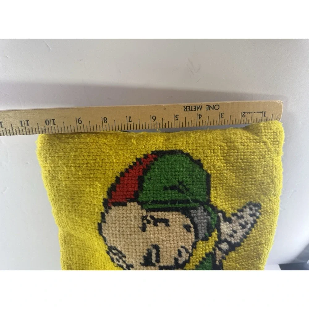 Retro Elmer Fudd Hunting Latch Hook Rug Throw Pillow Warner Bros Vintage